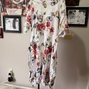Floral Women's Tunic Top - Multicolor
